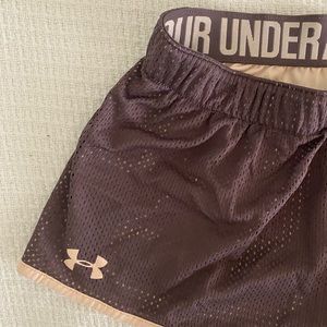 dark purple under armour shorts